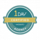 1 Day Website Certified Agency logo