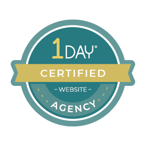 1 Day Website Certified Agency logo