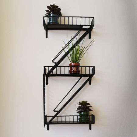 Fire escape plant holder